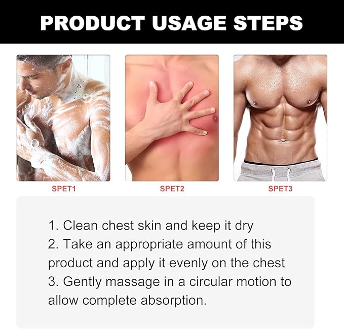 Men’s Chest Care Solution – Skin Elasticity & Health Enhancer