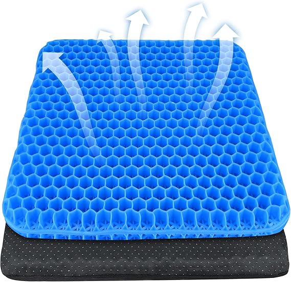 Azonee Cooling Gel Seat Cushion – 3D Silicone Ice Cushion for Office, Car & Pain Relief