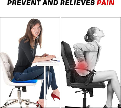 Azonee Cooling Gel Seat Cushion – 3D Silicone Ice Cushion for Office, Car & Pain Relief