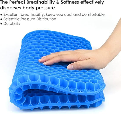 Azonee Cooling Gel Seat Cushion – 3D Silicone Ice Cushion for Office, Car & Pain Relief