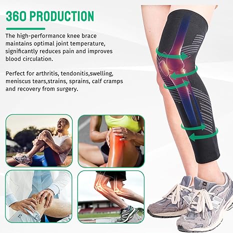 Knee Compression Sleeve – Pain Relief & Support for Sports, Swelling & Everyday Use
