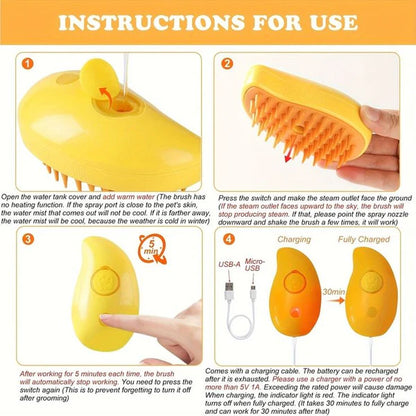 Pet Steam Brush 3 in 1